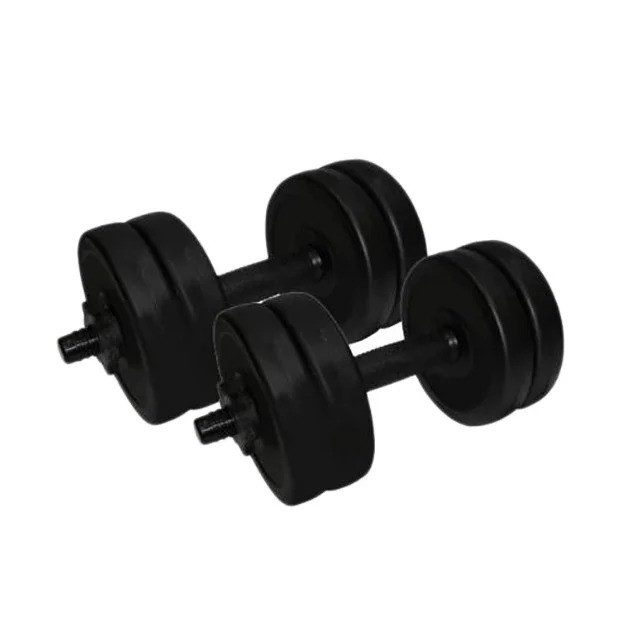 Гантелі складальні композитні в пластиковій оболонці Rock Pro 2 шт по 5,5 кг NE-PL-G-005-2 Вінниця - фото 1