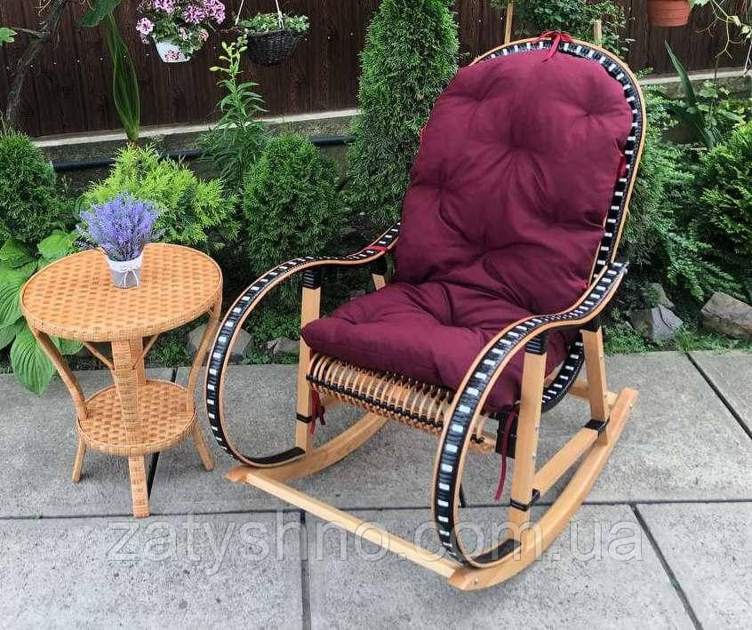 Кресло качалка с накидкой и плетеным столом Киев - изображение 5
