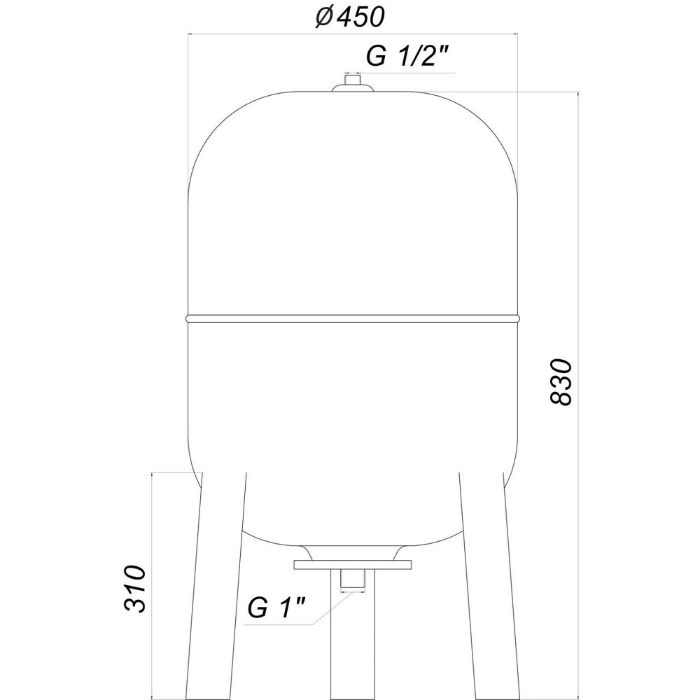 Гідроакумулятор 80л Zilmet ultra-pro 10bar ВЕРТИКАЛЬНИЙ ( 1100008004 ) Київ - фото 7