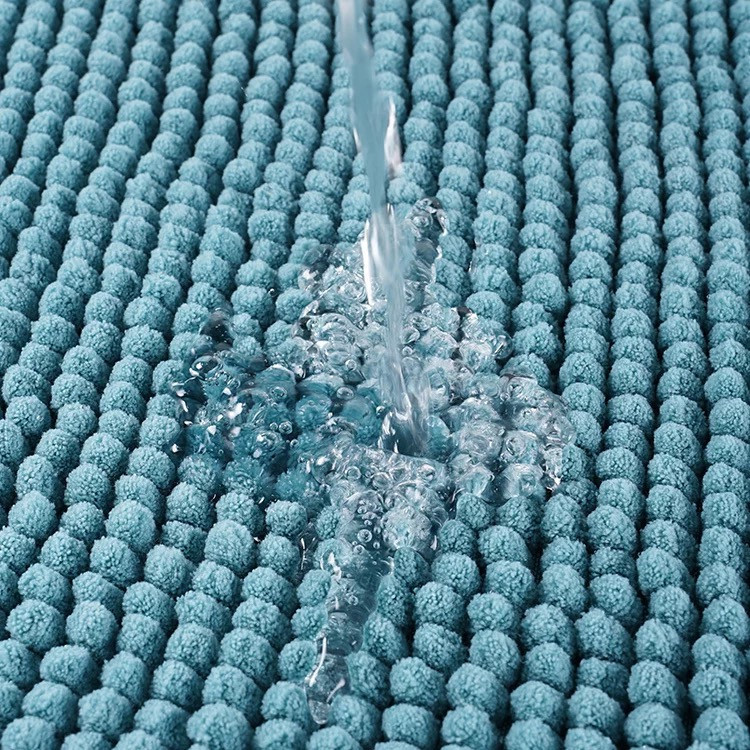 Коврик для ванны и душа из мягкого длинного ворса Bathlux нескользящий, прорезиненный Бирюзовый Каменец-Подольский - изображение 3