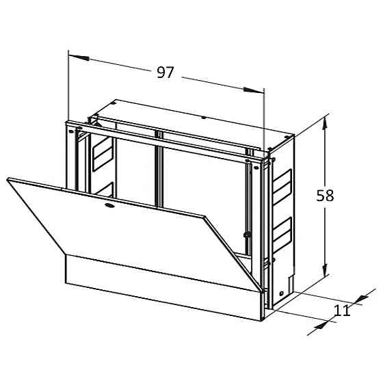 Колекторна шафа внутрішня ЕСО+ ШКВ-05 970x580x110 (10-11-12) Київ