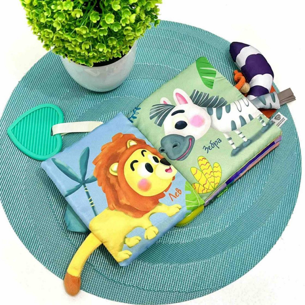 Книга м'яка функціональна Світ джунглів музичні та світлові ефекти 3 українські пісні (HB 0074) Чернігів - фото 7