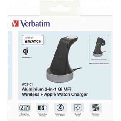 Зарядний пристрій Verbatim 2in1 Apple Watch and iPhone Charging Stand (49555) Вінниця