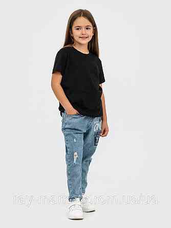 Набор базовых детских футболок 2шт Stedman Classic-T Kids для девочек белый/черный (ST2200W-WHI-BLO) Киев