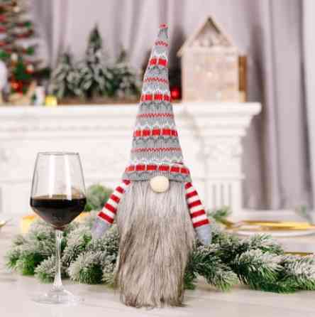 Чехол на бутылку новогодний Гномик 41 на 13 см разноцветный Киев