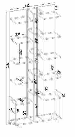Тумба офисная ОС-6, Венге Магия, 820/250/1930 Львов