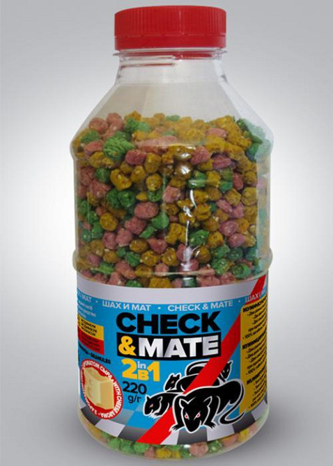 Шах і Мат 2 в 1 MIX (220 г) гранули з ароматом сиру Вінниця - фото 1