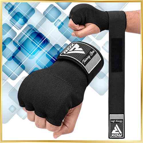 Спортивні бинти рукавиці для тренувань з гелевими подушками чорні RDX IS2 Inner Straps розмір М Київ