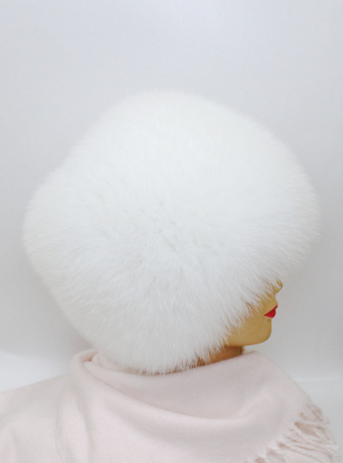 Шапка песцовая женская Шарлотта Белый Харьков - изображение 3
