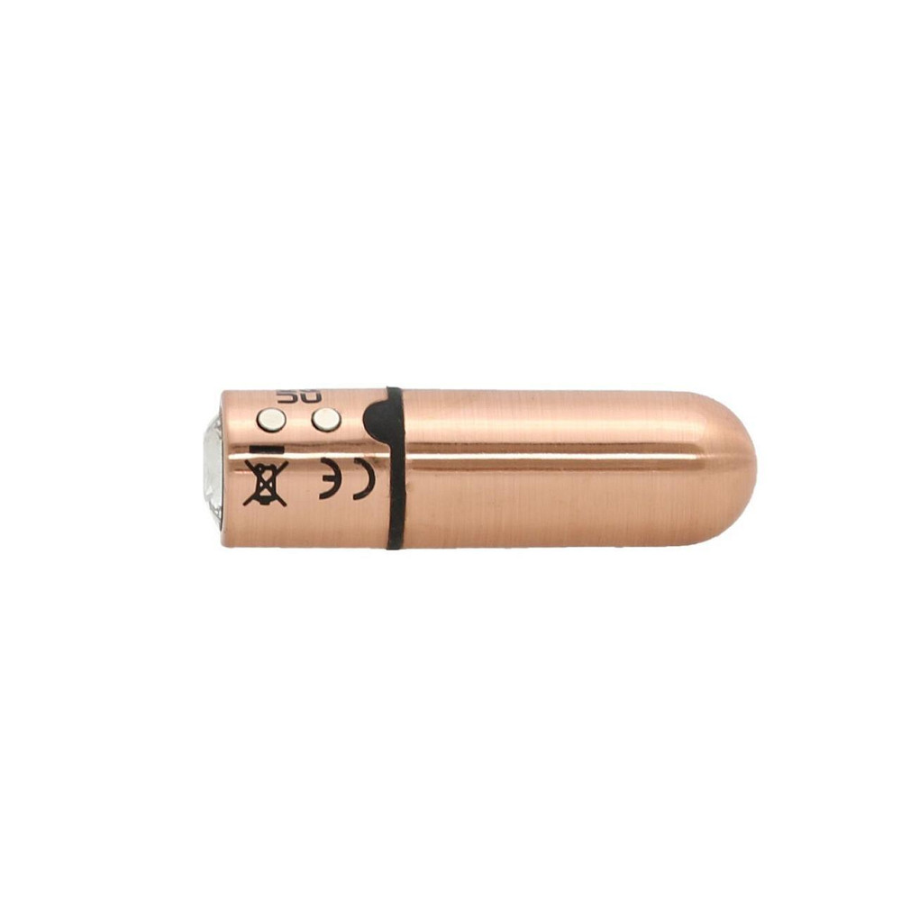 Вибропуля PowerBullet First-Class Bullet 2.5″ with Key Chain Pouch, Rose Gold, 9 режимов вибрации Sex Aura Киев - изображение 3