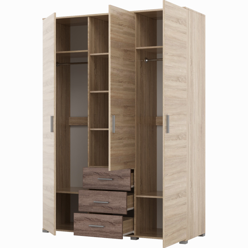 Шкаф распашной большой Эверест Бриз ШП-5 сонома + трюфель (DTM-2290) Днепр - изображение 2