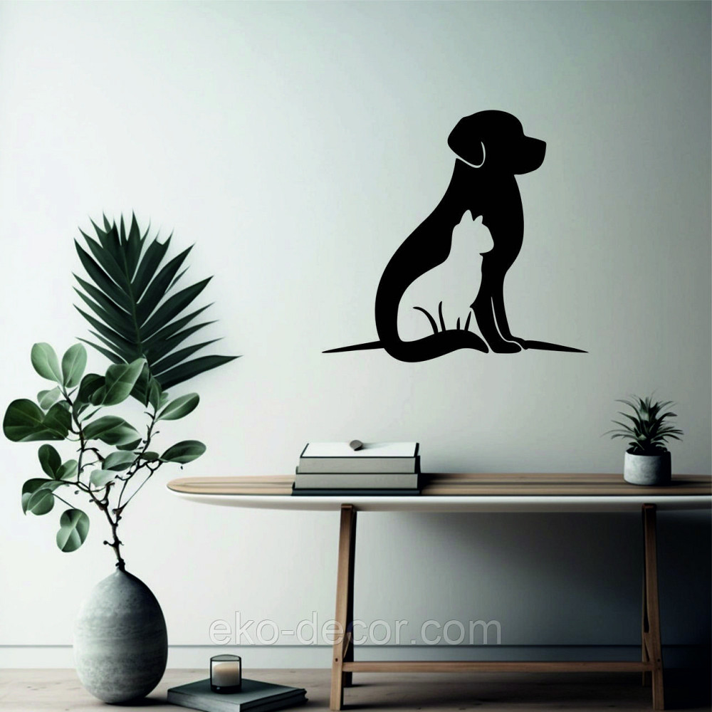 Декоративне настінне 3D Панно «Собака та кіт» Декор на стіну з об'ємом Київ - фото 5