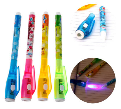 Ручка шпигунська з ліхтариком 4 шт Київ - фото 1