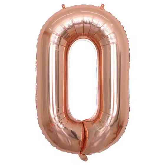 Цифры фольгированные розовое золото 80см 0 Киев