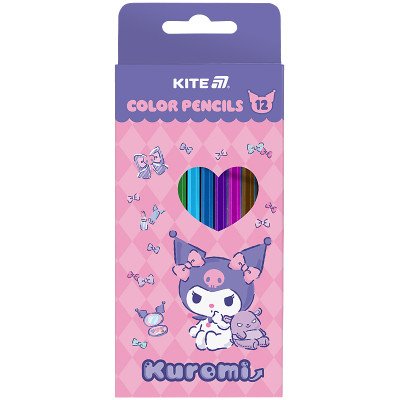 Карандаши цветные Kite Kuromi тригранні, 12 кольорів (HK25-053) Винница - изображение 1