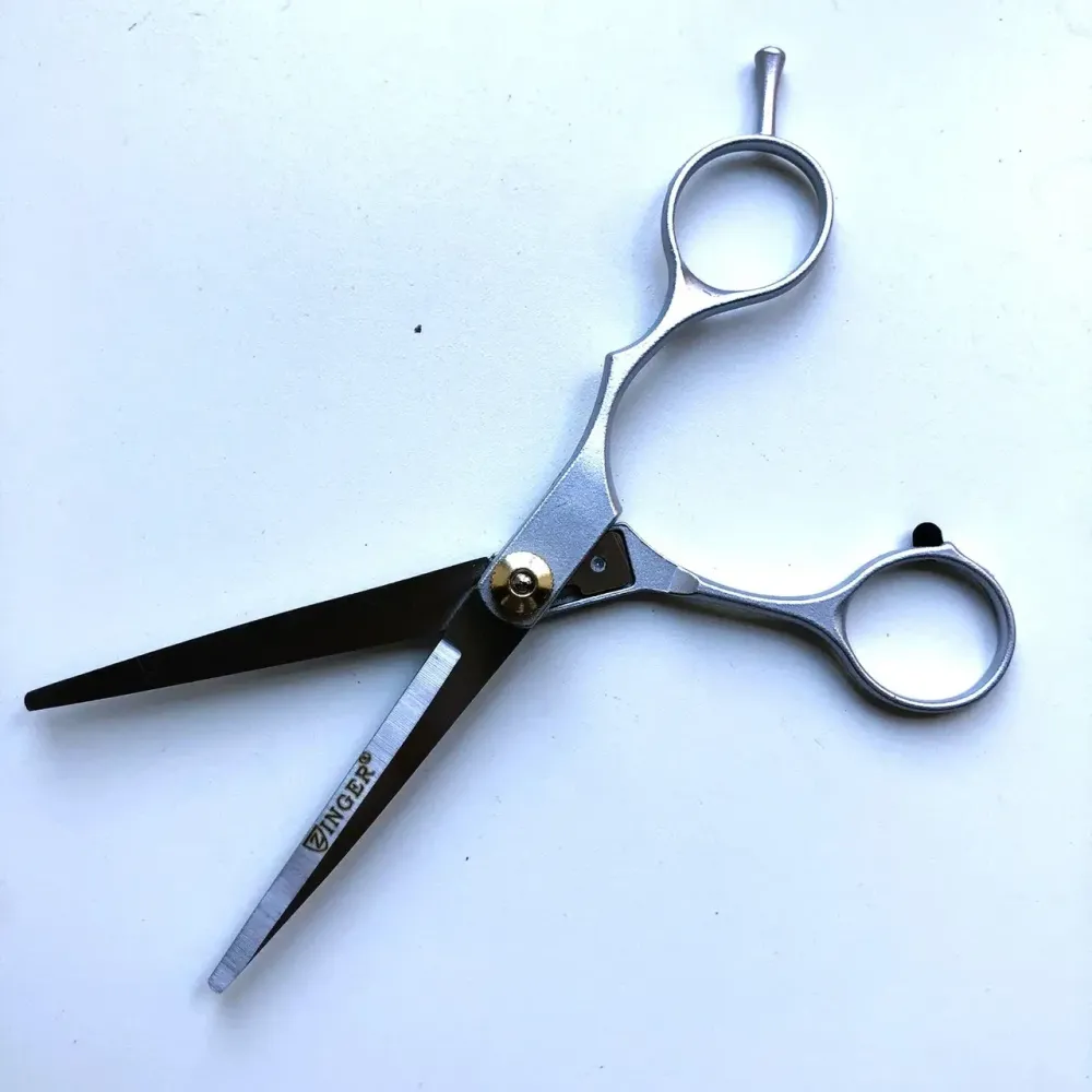 Перукарські ножиці Zinger суцільнометалеві, розмір від болта – 6 см Київ - фото 6