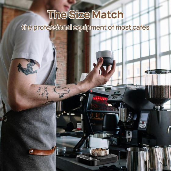 Кофейные весы MEILEN 3 кг/0,1 г с таймером, Type-C, цифровые весы для кофе Pour Over и эспрессо, черные Киев