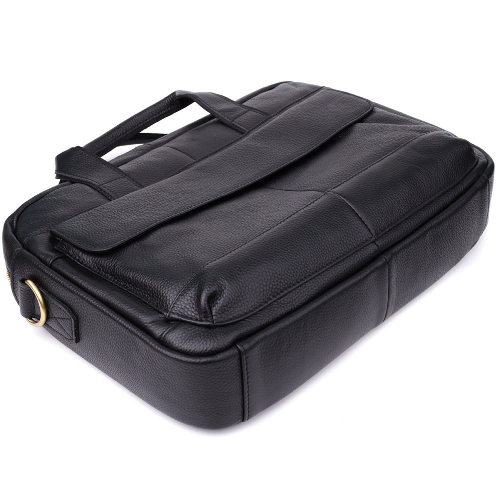 Портфель для чоловіків з натуральної шкіри Vintage 23041 Чорний Київ - фото 6