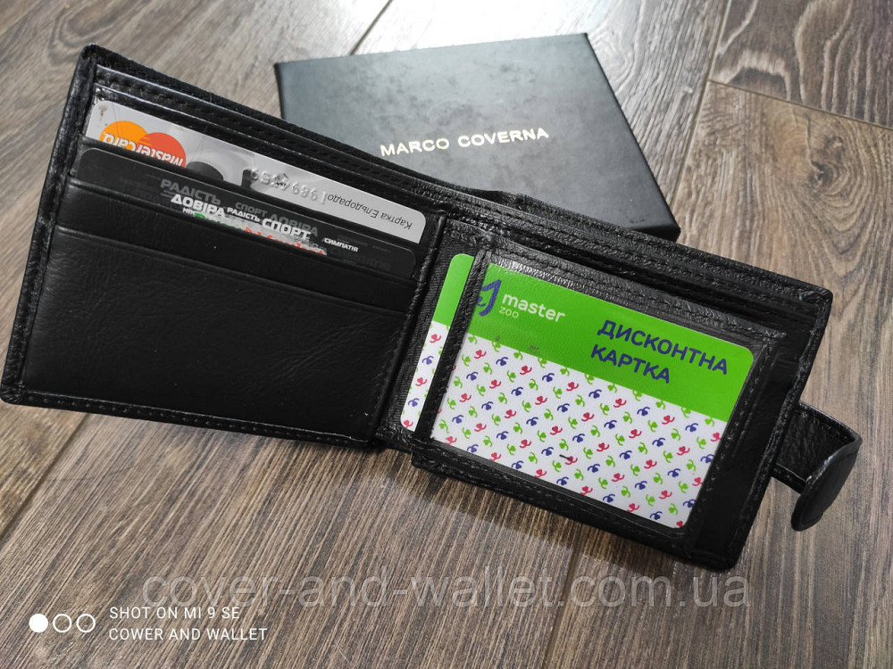 Малый мужской кожаный кошелёк из натуральной кожи  Marco Coverna M14 Киев - изображение 2