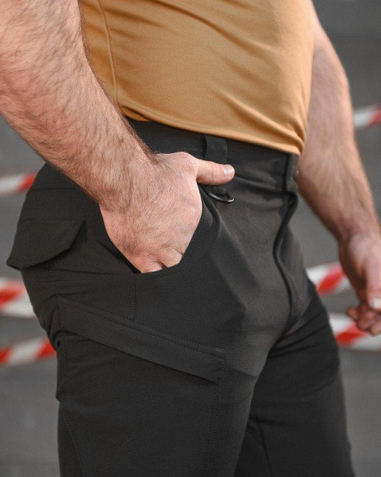 Стрейчевые тактические штаны Cambodia черные полиция  НП5183 Одесса - изображение 4