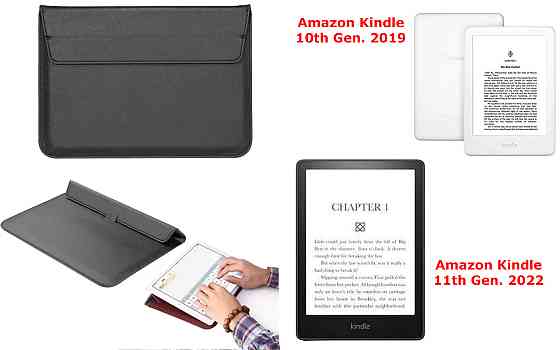 Чехол-конверт VitoCase для Amazon Kindle 10th Gen. 2019, 11th Gen. 2022, с функцией подставки для книги Черный Киев