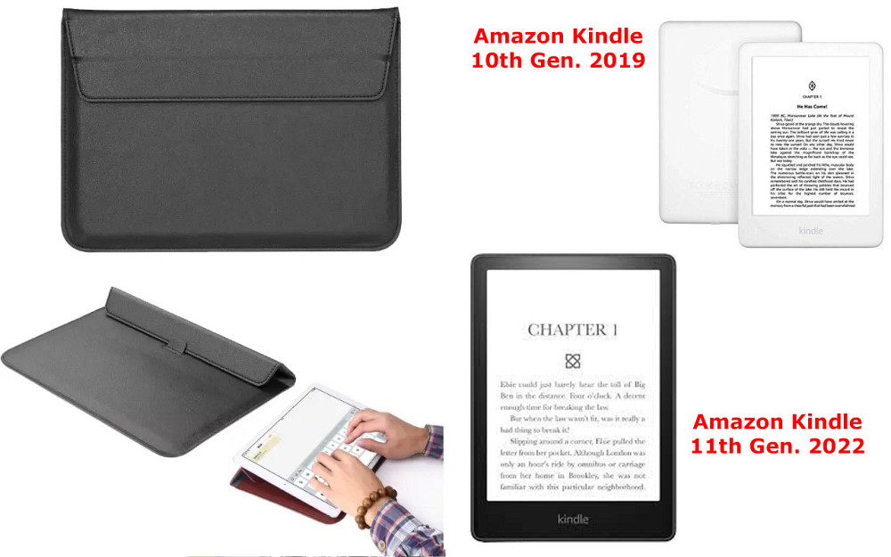 Чехол-конверт VitoCase для Amazon Kindle 10th Gen. 2019, 11th Gen. 2022, с функцией подставки для книги Черный Киев - изображение 1