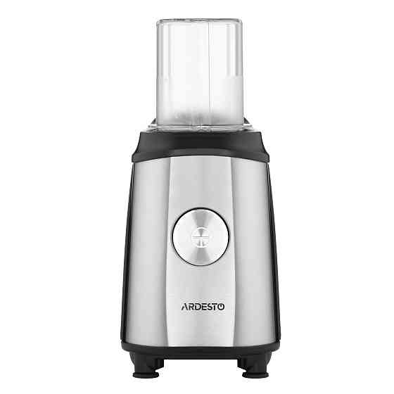 Блендер для смузі ARDESTO SBG-F350, 350Вт,2в1, пляшка -600мл, пляшка -300 мл, кавомолка , чорно-сріблястий Киев