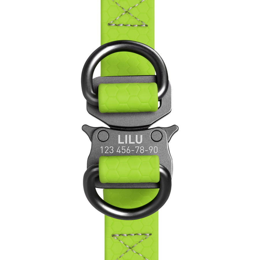 Шлея для собак водостійка WAUDOG Waterproof, з QR-паспортом, 
металева пряжка-фастекс, XS, Ш 15 мм, Д 30-39 см салатовий Київ - фото 3