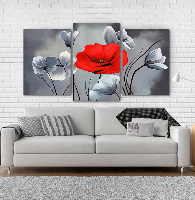 Модульна картина Абстракція Квіти Art-161_3 Київ - фото 2