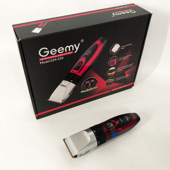 Бездротова електробритва GEMEI GM-550, Бритва тример машинка, Перукарська машинка для KC-169 бороди бездротова Київ - фото 3