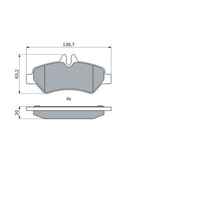 Гальмівні колодки Bosch 0 986 494 123 Вінниця - фото 1