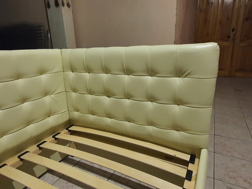 Ліжко-диван SunriseDesign з підйомним механізмом каркас метал 120x190 бежевий Київ - фото 3