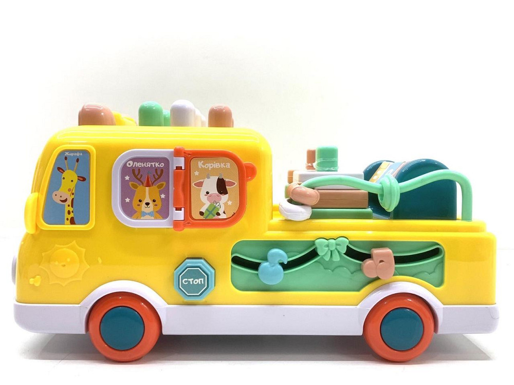 Автобус інтерактивний TK Group українське озвучування казки пісні вірші міні ігри Жовтий (TK-32602) Чернігів - фото 3
