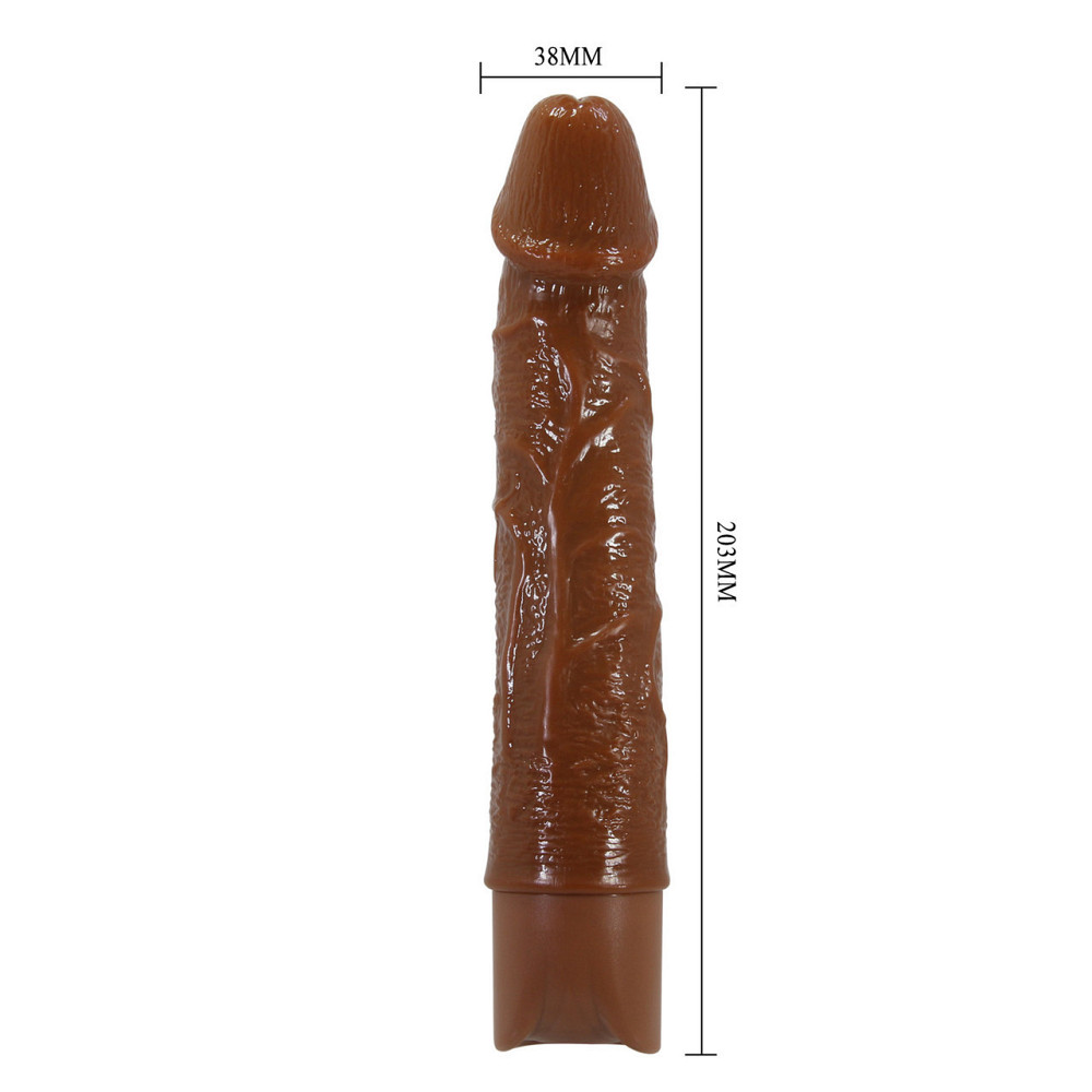 Реалістичний вібратор, що перезаряджається Pretty Love - Osric Realistic Vibrating Dildo Brown, BW-500081-1 Sex Aura Київ - фото 8