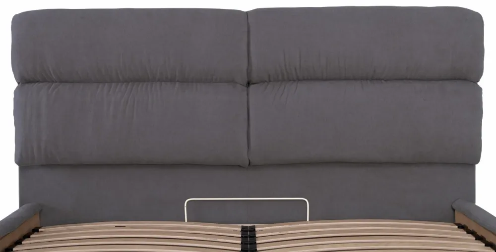 Ліжко Oxford Comfort 140 х 200 см Місті Dark Grey З підйомним механізмом та нішою для білизни Темно-сірий Київ - фото 5
