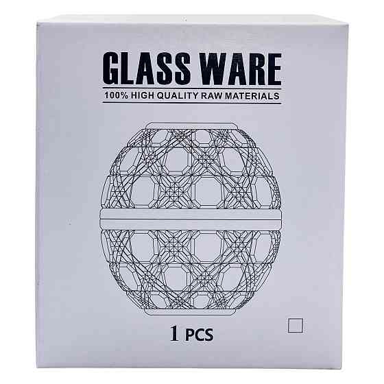 Серветниця на стіл кухонна Ø15 см серветниця скляна кругла кругла у формі яйця HP-4-110 Коломия