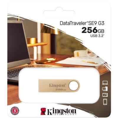 USB флеш накопичувач Kingston 256GB DataTraveler SE9 G3 Gold USB 3.2 (DTSE9G3/256GB) Вінниця