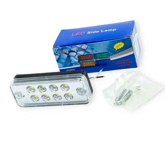 Фонарь прямоугольный белый 100х40 LED (12-24V) маркерный Мукачево