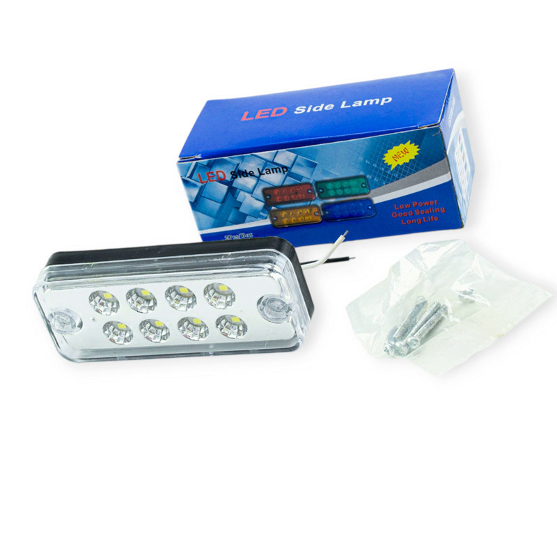 Фонарь прямоугольный белый 100х40 LED (12-24V) маркерный Мукачево - изображение 1