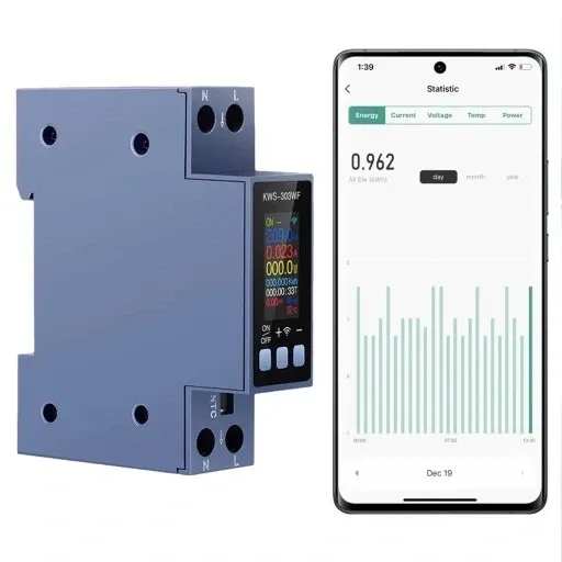 Цифровий Wi-Fi лічильник електроенергії 220В 40А Київ