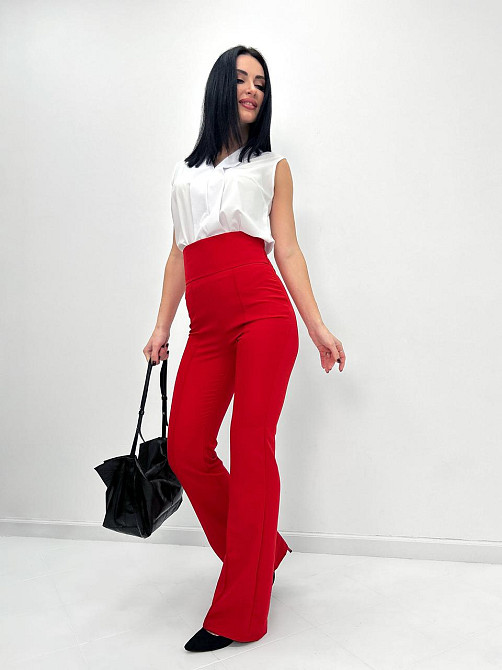 Довгі брюки з високою талією "Salvia" оптом | Норма і батал Київ - фото 2