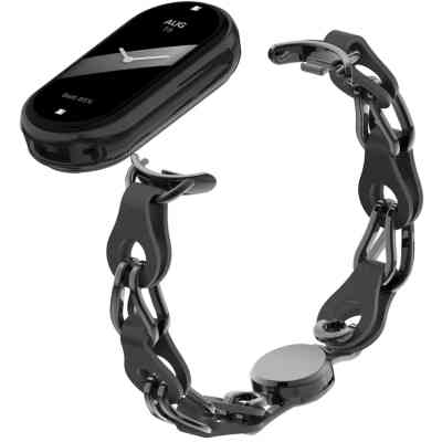 Ремінець до фітнес браслета Armorstandart Chain Wristband для Xiaomi Smart Band 10/9/8 Black (ARM86887) Вінниця