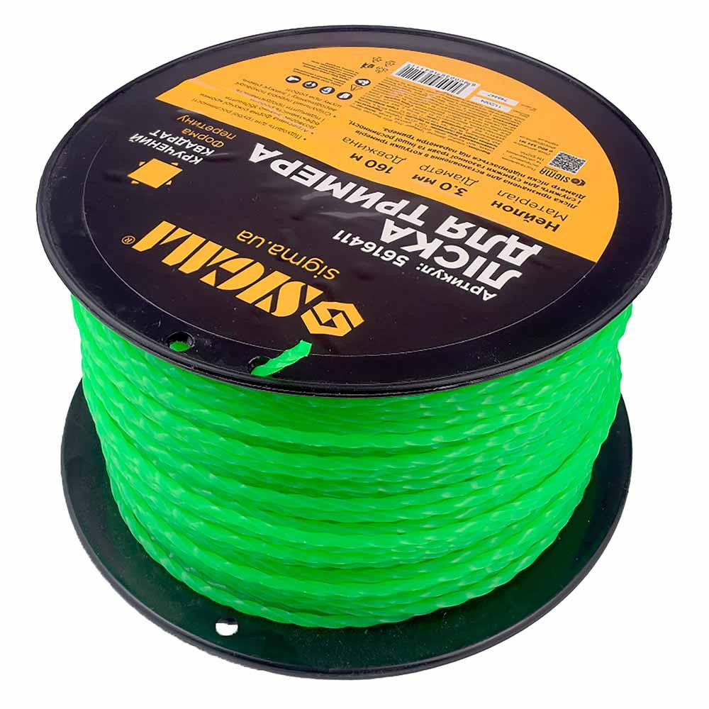Леска для триммера крученый квадрат Ø3.0мм 160м катушка SIGMA (5616411) Ровно - изображение 4