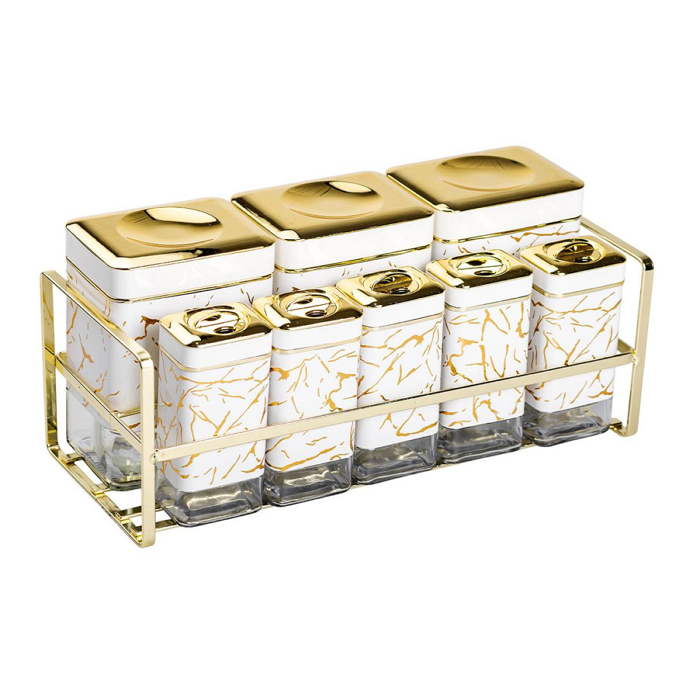 Набір приправ і спецій на підставці, 8 штук, білий Київ - фото 2