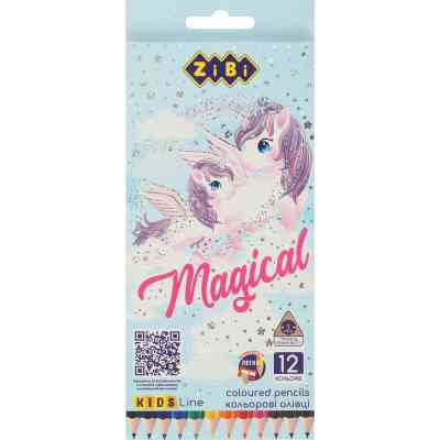 Олівці кольорові ZiBi Kids line-2 Магія 12 кольорів (ZB.2448) Вінниця