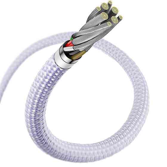 Кабель Type-C Lightning для айфон PD 20Вт 1м фіолетовий Baseus Dynamic 2 CALD040205 SBR Київ
