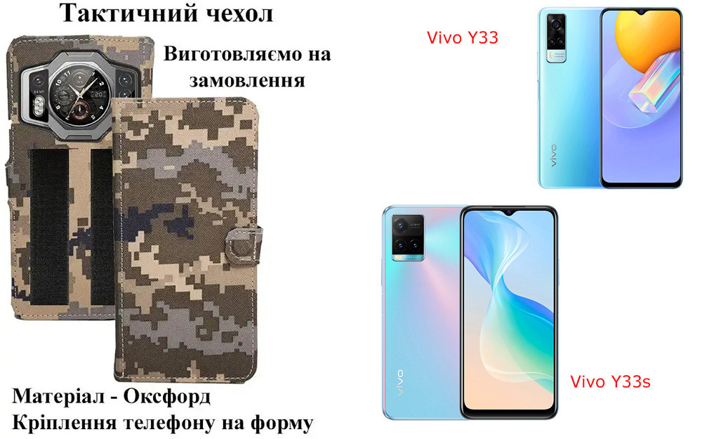 Тактический чехол для Sharp Aquos R10 5G, крепится к снаряжению на липучке Киев - изображение 1