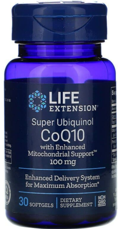 Коензим Q10 убихінол 100 мг Life Extension Super Ubiquinol CoQ10 30 капс Київ