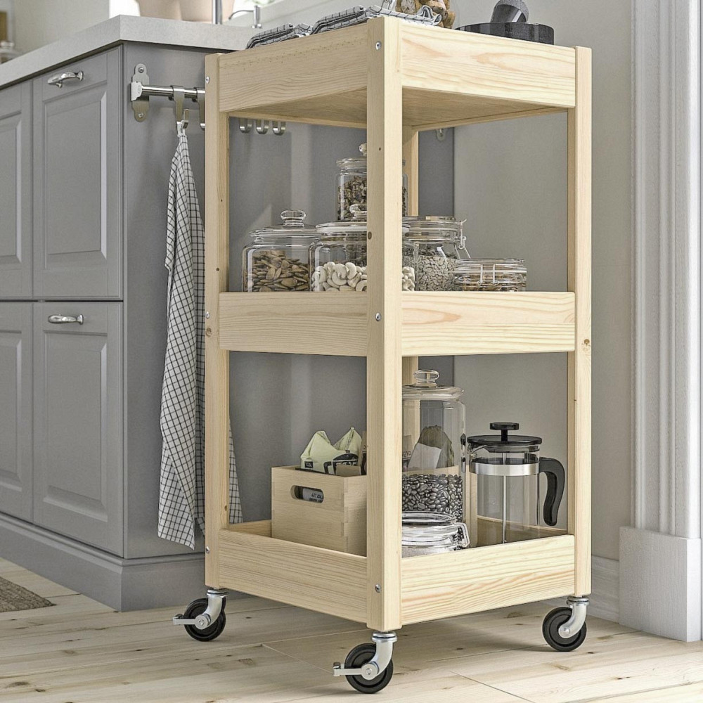 Этажерка для ванной на колёсиках 