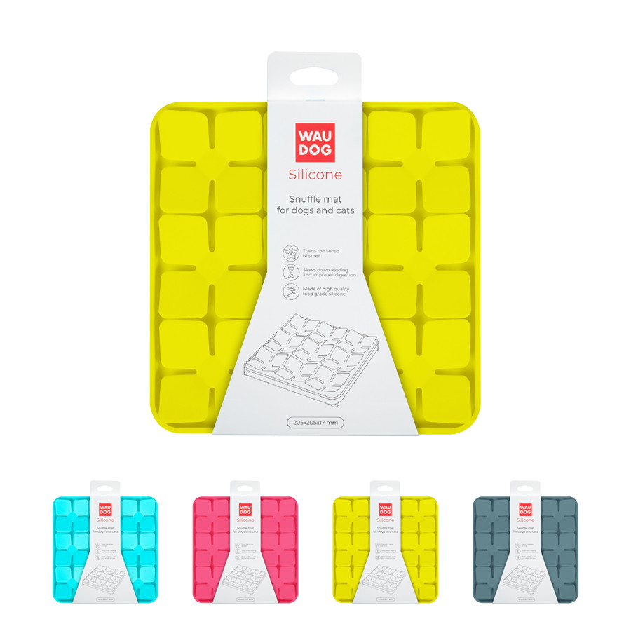Килимок для пошуку корму WAUDOG Silicone, 205х205х17 мм, жовтий Коломыя - изображение 1